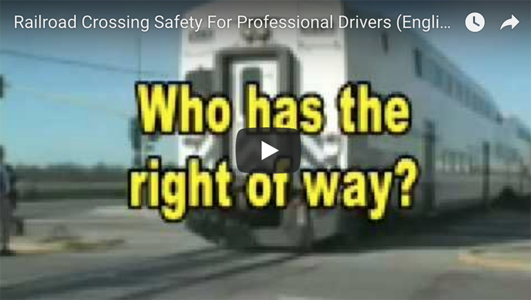 Railroad Crossing Safety For Professional Drivers